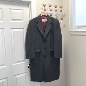 Hunt Club - Classic Wool and Cashmere Blend Long Top Coat - Grey - Reg 37 L